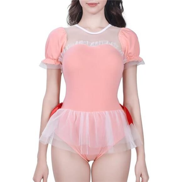 Cotton Fancy Romper Onesie Pajamas Lingerie Bodysuit Babydoll Snap Button Design - Picture 8 of 8